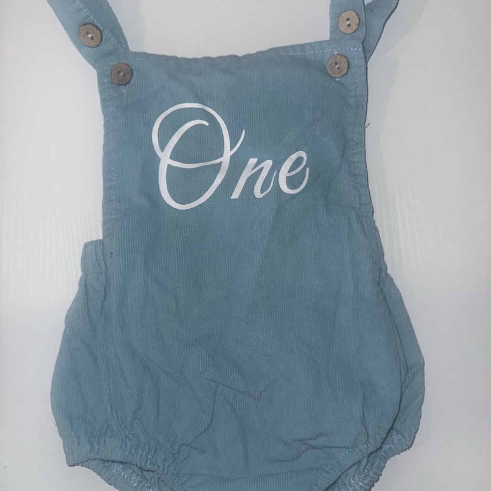 Baby One-Print Blue Romper